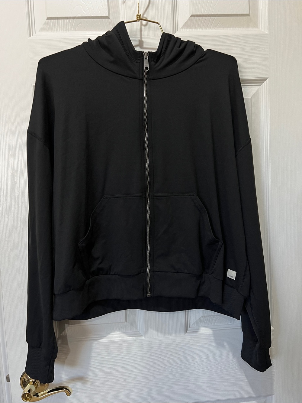Vuori Women's Halo Modern Full Zip Hoodie Size XL Black Comfy Buttery Soft
